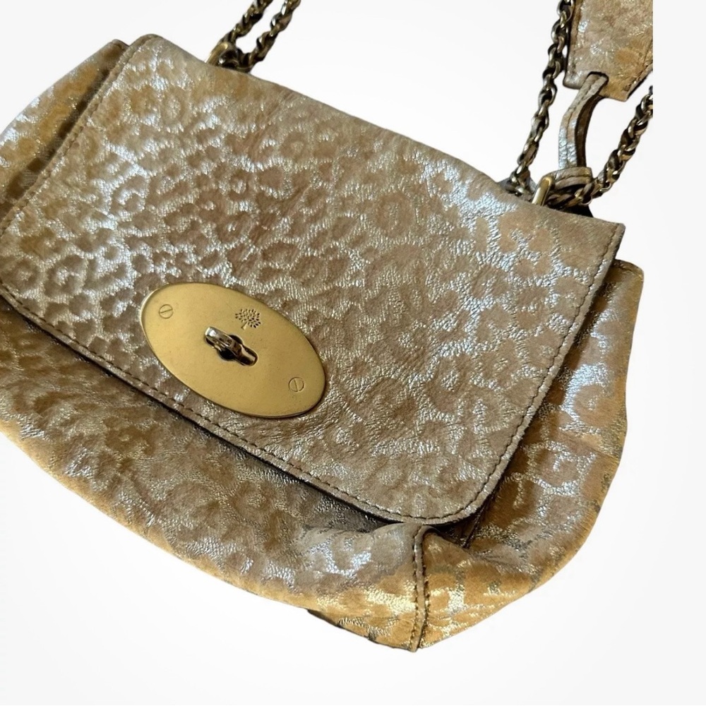 Limited edition Mulberry Lily in gold leopard suede colour way